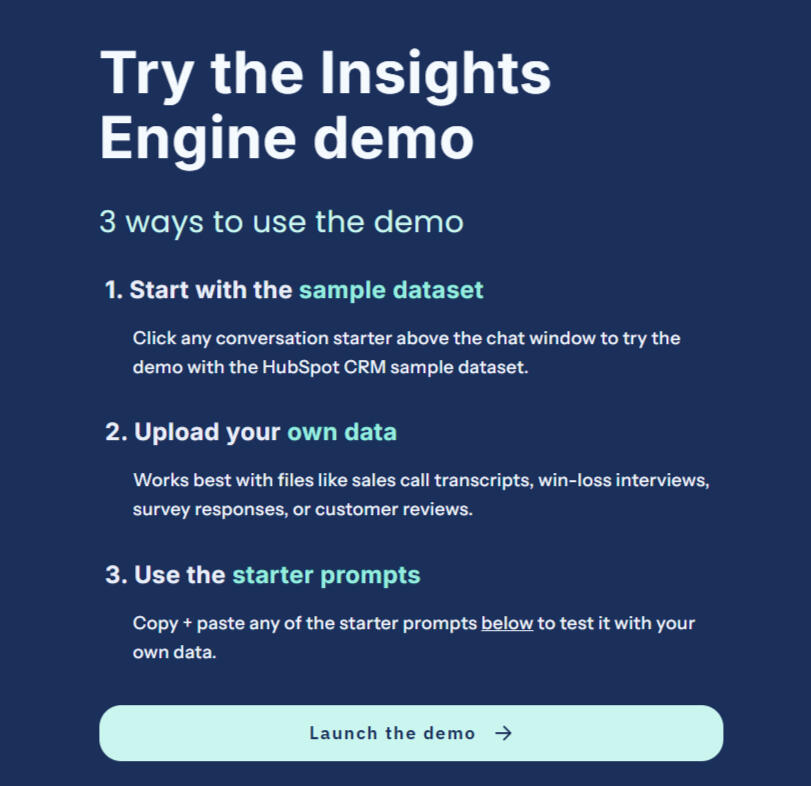 Insights Engine Demo